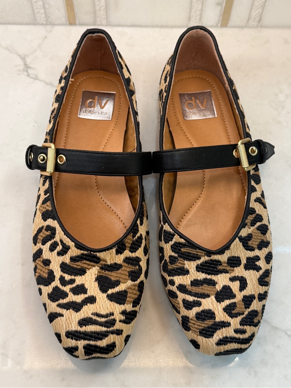 NWOB DOLCE VITA MULANEY LEOPARD MARY JANES FLATS SIZE 9